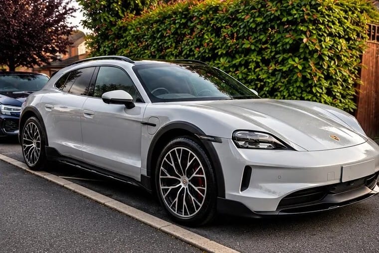 White Porsche Taycan Cross Turismo